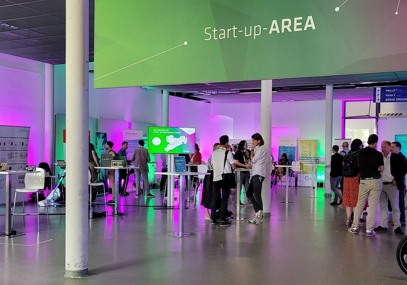 Start-up-Bereich bei der Sächsischen Innovationskonferenz 2023.